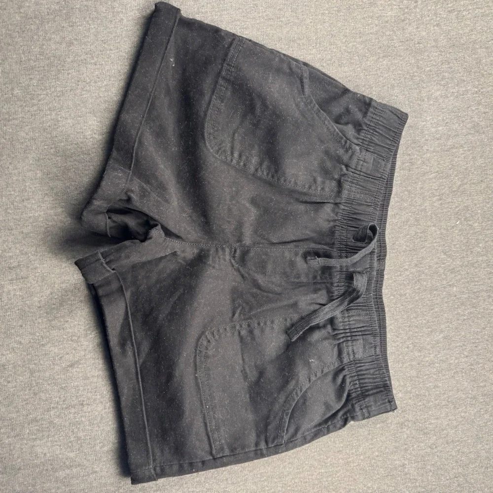 Wonder Nation Girls Black Pull On Shorts Size Large 10-12 Plus Drawstring Pocket